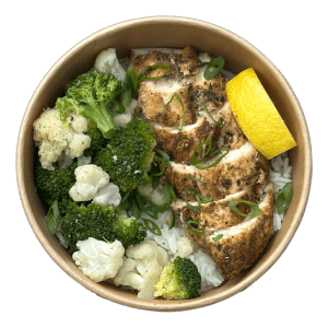 Lemon pepper chicken fuel bowl meal prep